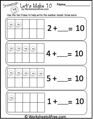 Image result for Addition Making 10 Worksheets