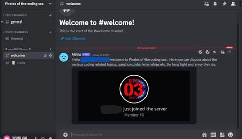 Toradh íomhá ar Discord Welcomer Card Python