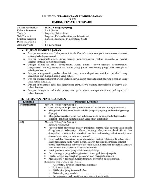 Contoh Format RPP に対する画像結果