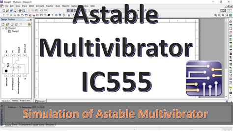 Toradh íomhá ar 555 Timer Multisim Astable Multivibrator