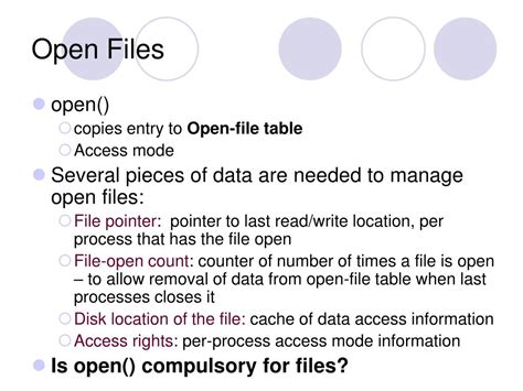 Toradh íomhá ar File System Structure Points for Presentation