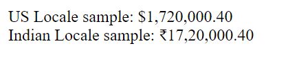 Toradh íomhá ar JavaScript Format Number as Currency