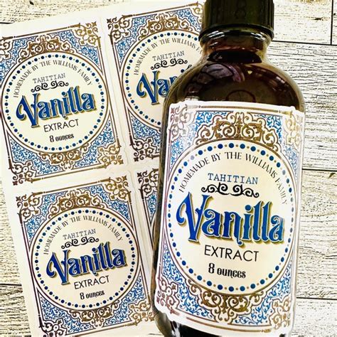 Toradh íomhá ar Customizable Vanilla Extract Labels
