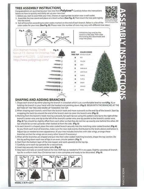 Toradh íomhá ar 9Ft Christmas Tree Colr Code Instructions