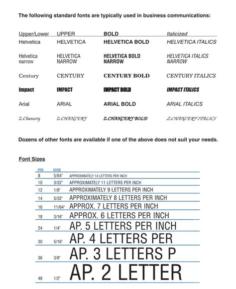 Image result for Text Font Chart