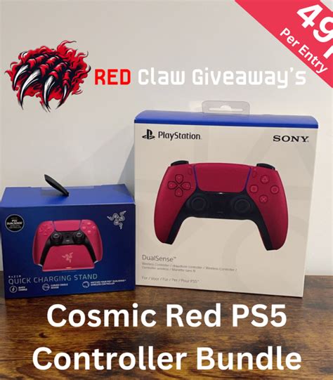 Cosmic Red PS5 Controller Bundle - Red Claw
