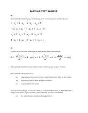 Image result for MATLAB Test Questions