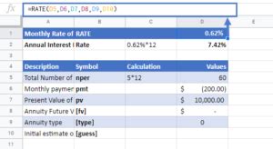 Rate Function in Excel に対する画像結果