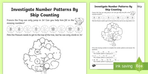 Image result for Skip Counting Patterns Worksheet