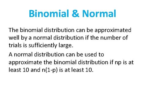 Image result for When to Use Normal Distribution vs Binomial