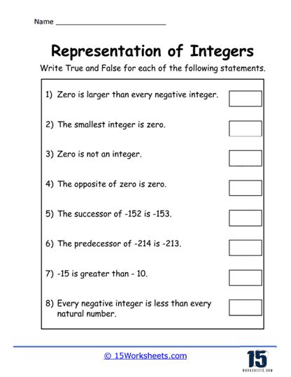 Image result for Integers Worksheet Answers Keys