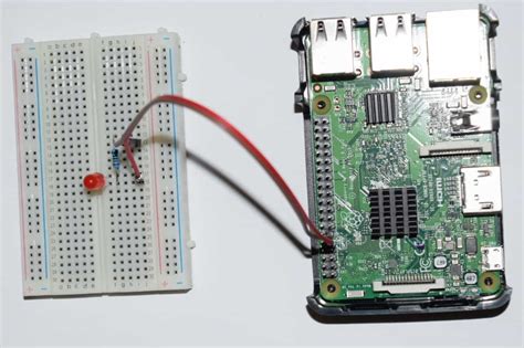 Raspberry Pi Circuit Connection for Blinking LED に対する画像結果