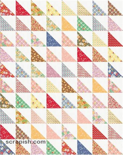 Image result for Quilt Pattern with Diagonal Triangles