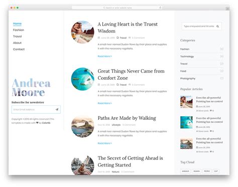 Toradh íomhá ar Blog Template Colorlib