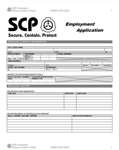 Toradh íomhá ar SCP Foundation Job Application