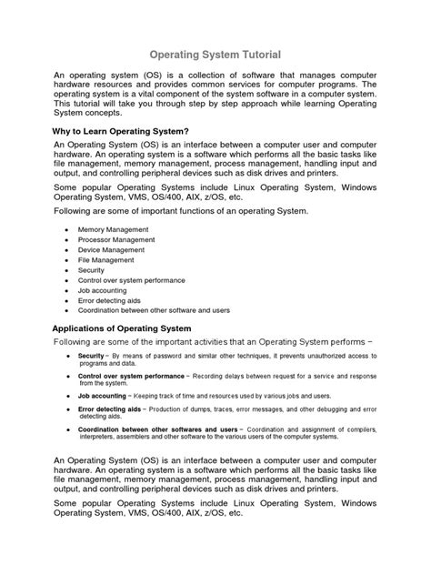 Image result for Operating System Tutorial