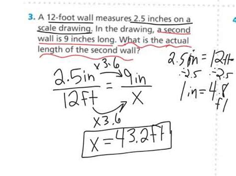 Toradh íomhá ar Scale Drawing Problem Solving