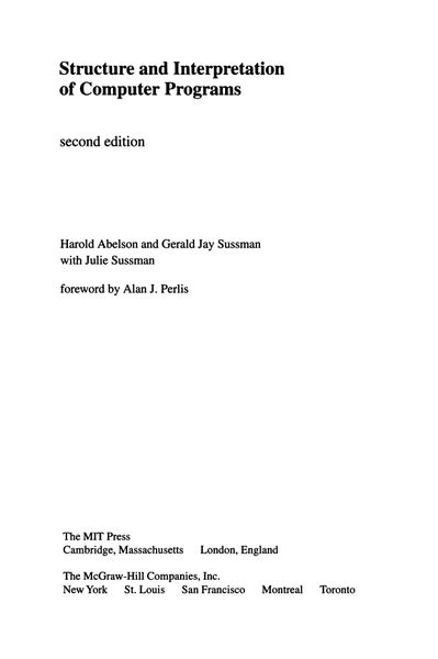 Toradh íomhá ar Structure and Interpretation of Computer Programs