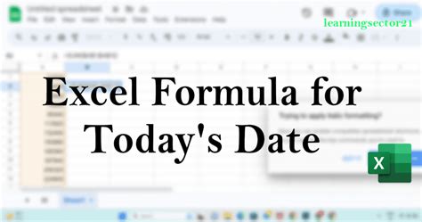 Today's Date Formula in Excel に対する画像結果
