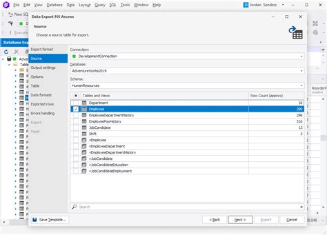 Toradh íomhá ar Microsoft SQL Server Export Database