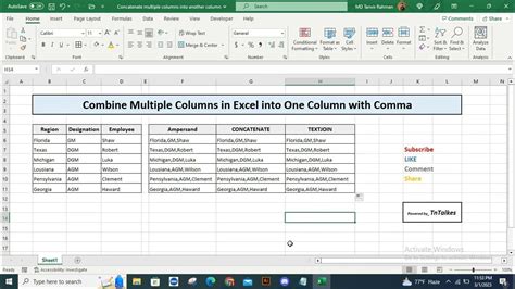 Image result for How to Get Columns into Single Cell Excel
