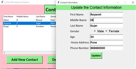 Toradh íomhá ar Contact Management System Project in Python