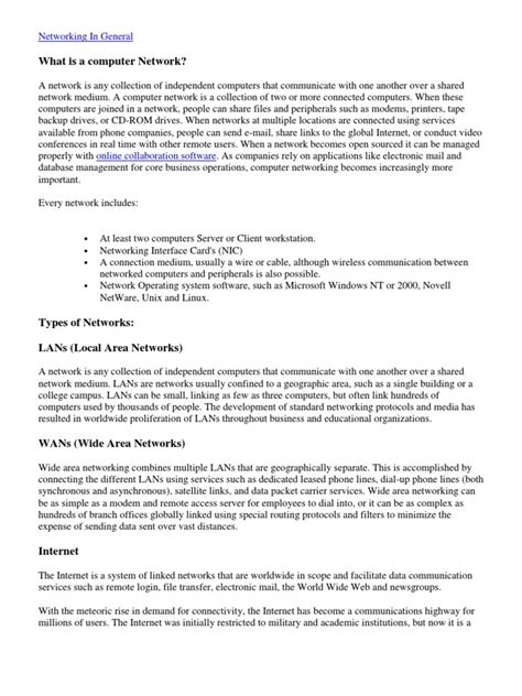 Image result for Computer Networking Short Paragraph