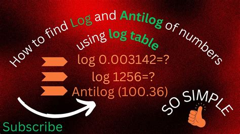 Toradh íomhá ar Antilog Examples Chemsitry