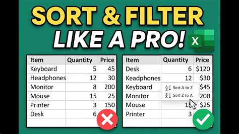 Image result for Sorting and Filtering Data