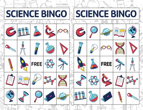 Image result for Science Bingo Free Printable