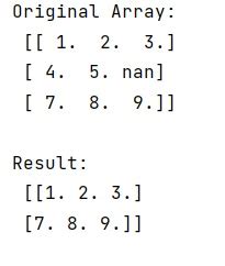 Image result for Python Remove Numpy Array