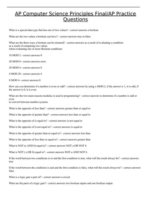 AP Computer Science Practice Test に対する画像結果