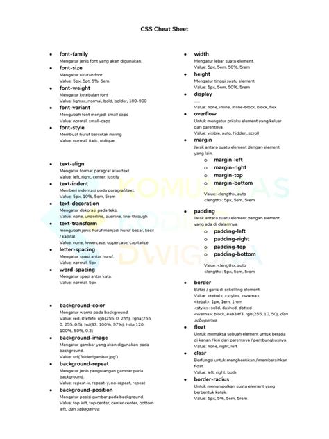 Image result for CSS Complete Cheat Sheet
