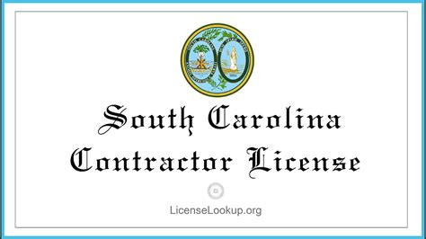 Image result for SC Contractors License Lookup