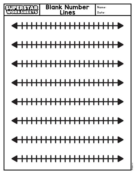 Image result for Empty Number Line Worksheet