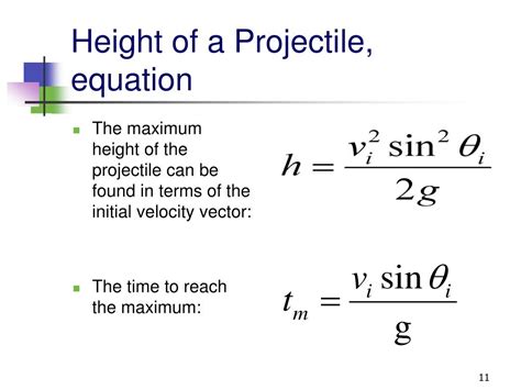 Afbeeldingsresultaten voor Time Formula Projectile Motion