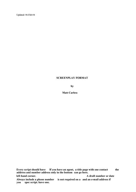 Image result for Movie Script Cover Page