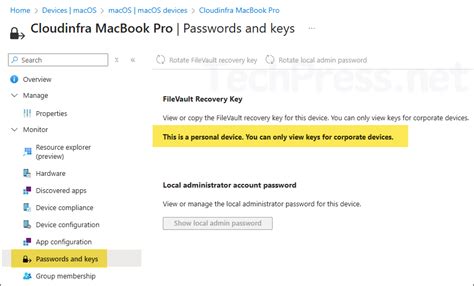 Image result for Permission to View Mac FileVault Recovery Key Intune