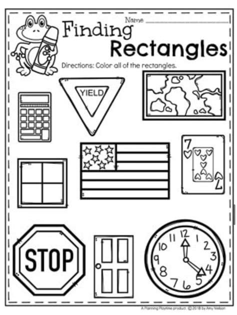 Image result for Color the Rectangles Worksheet