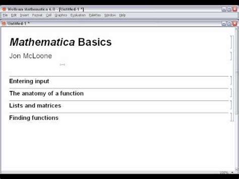Image result for Mathematica Basics