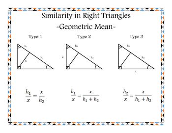 Image result for Right Triangle Geometric Mean Formula