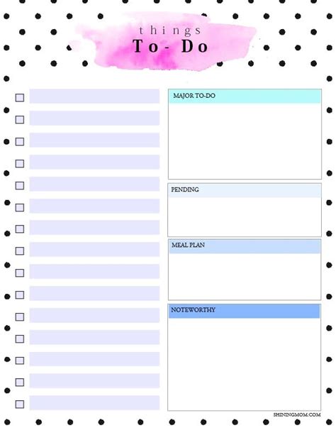 Image result for Free Sample to Do List Template