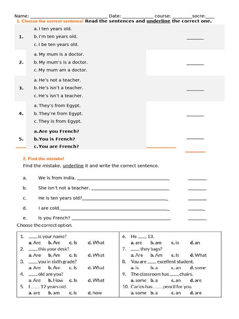 Image result for To Be Present Simple Test