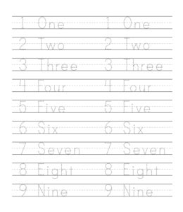 Afbeeldingsresultaten voor Writing Numbers Printable Worksheets