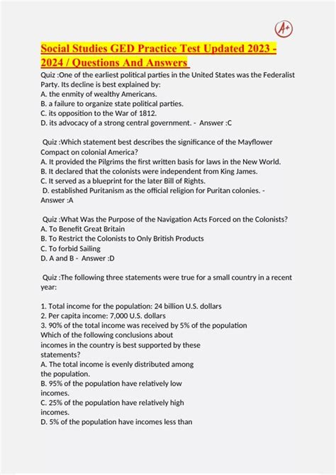 Image result for GED Social Studies Practice Test