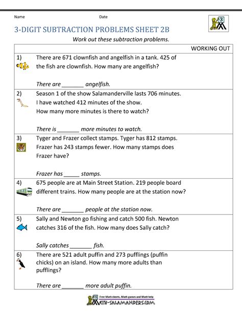 Image result for Basic Addition and Subtraction Word Problems for 3rd Grade Math