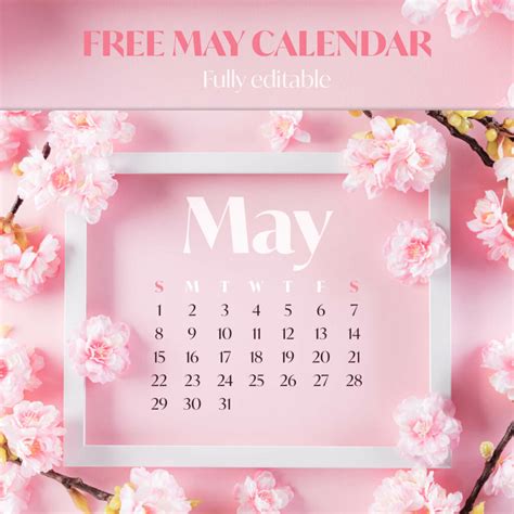 Image result for Pink Calender May