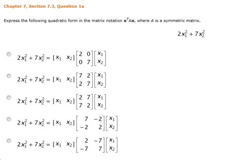 Quadratic Form Matrix Example に対する画像結果