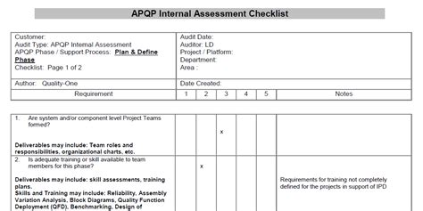 Image result for APQP Checklist Excel