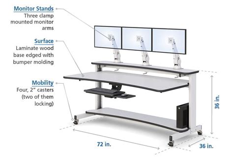 Toradh íomhá ar Three Monitor Stand